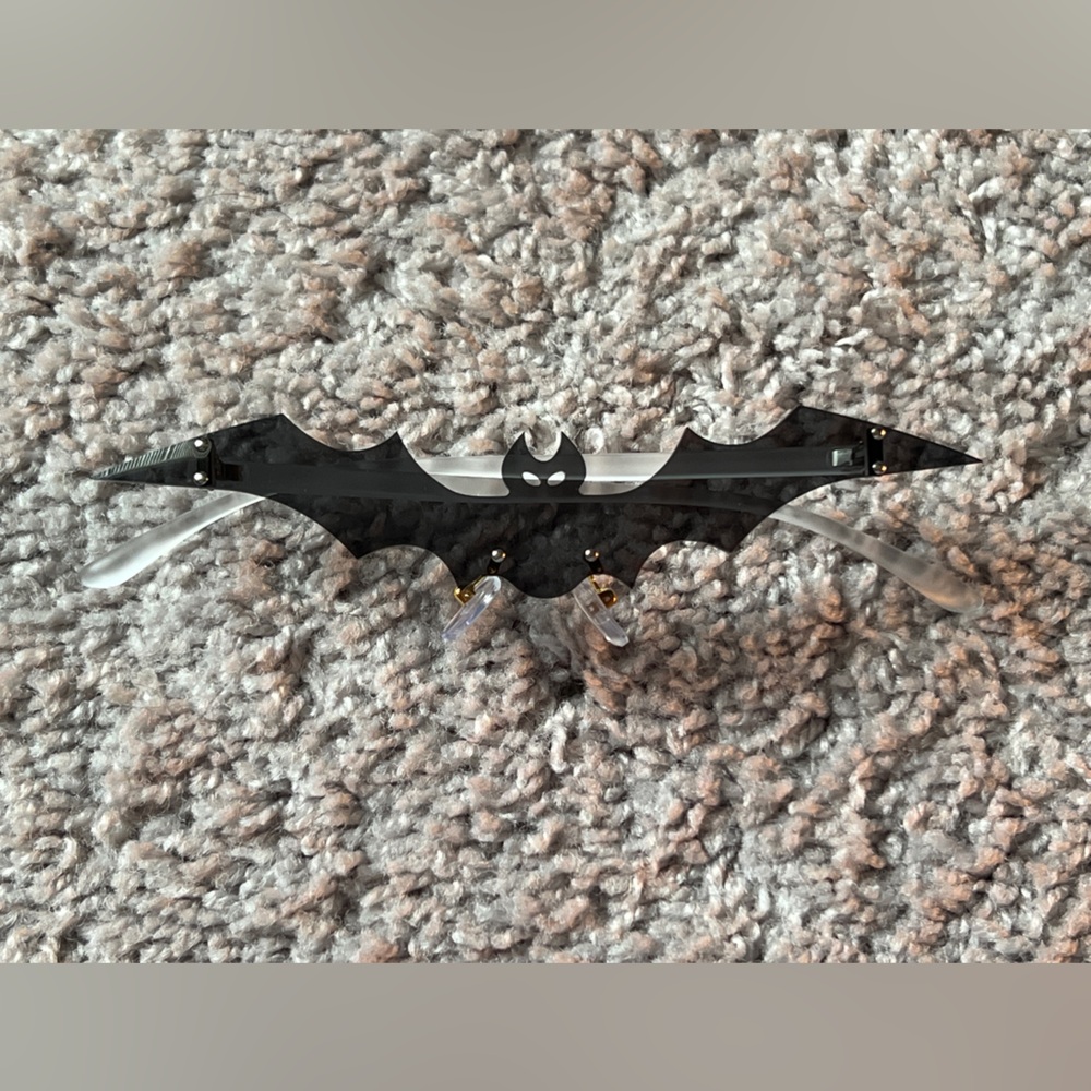 Black Bat-Shaped Sunglasses